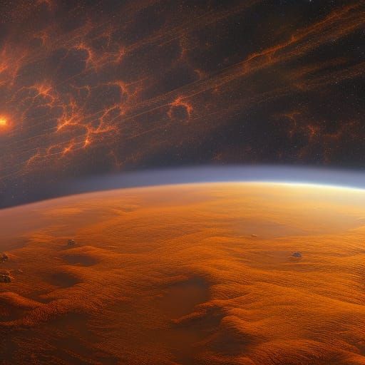 Dramatic View of an Unknown Planet From Space