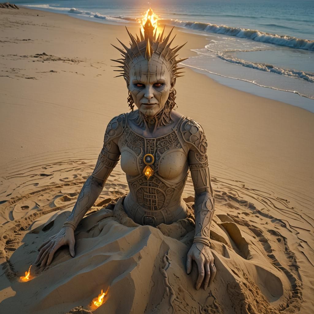 A hyperrealistic Pinhead from the Hellraiser movie, done in ...