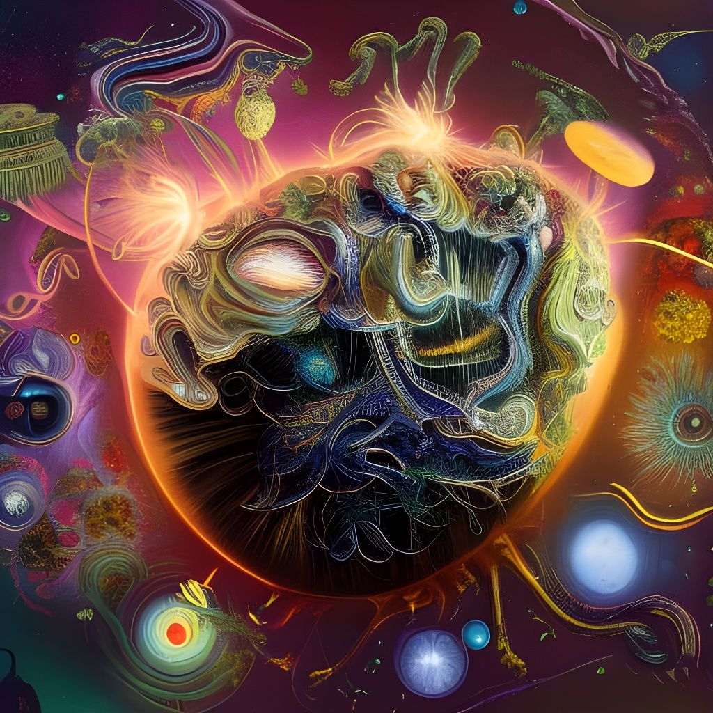 Psychedelic Exploded View of a Cosmic Brain