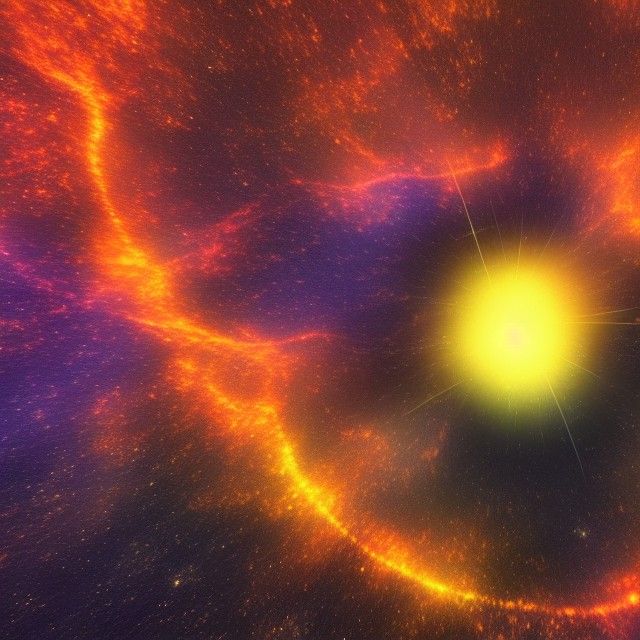 Spectacular Yellow and Orange Galaxy in Unreal Engine