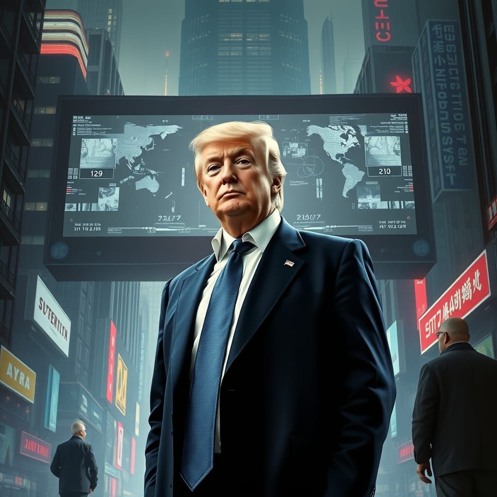 Dystopian Surveillance State: A Cyberpunk Vision