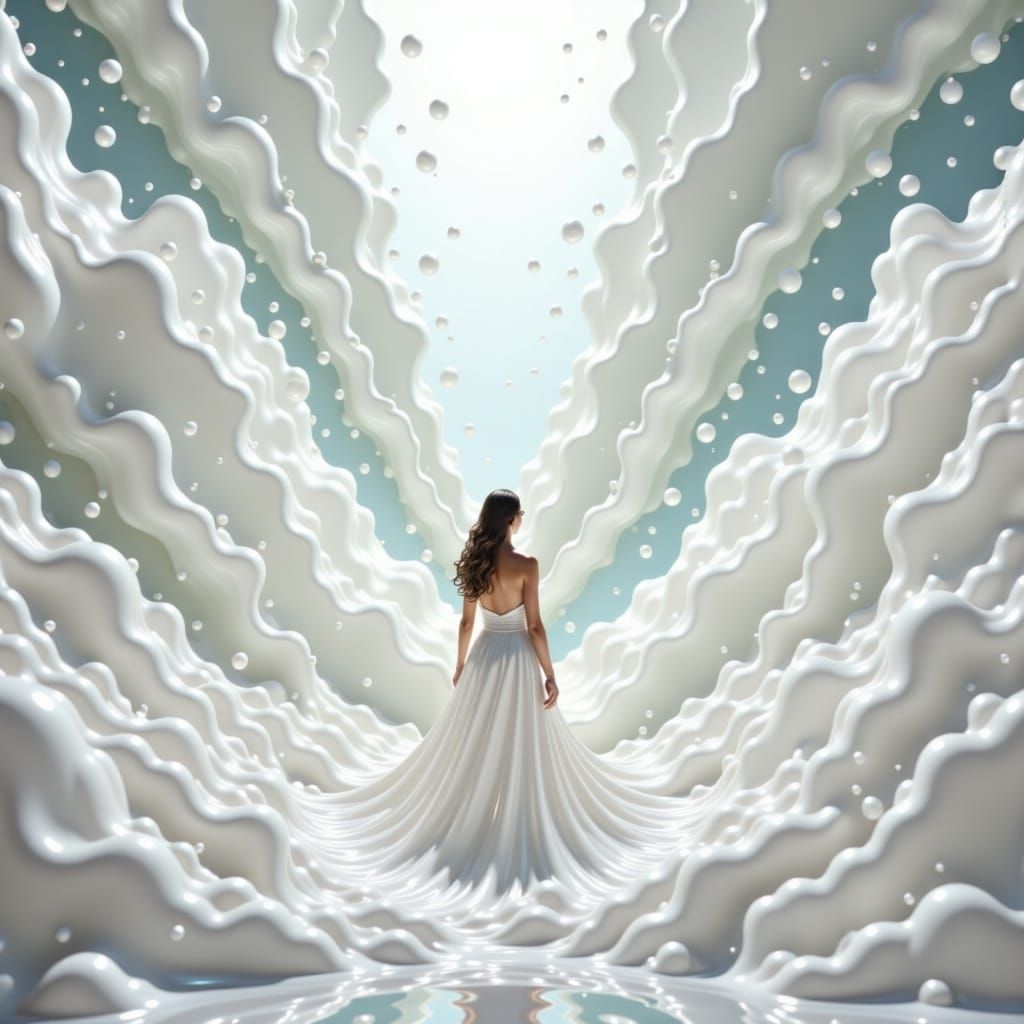 Ethereal Woman in Heaven Digital Painting