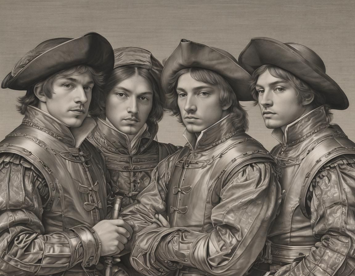 The Three Musketeers: Renaissance Portrait