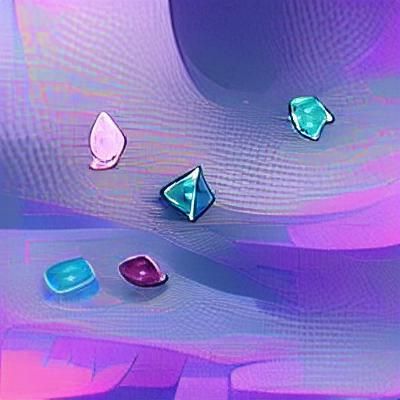 Sparkling Gemstone Collection in Digital Art