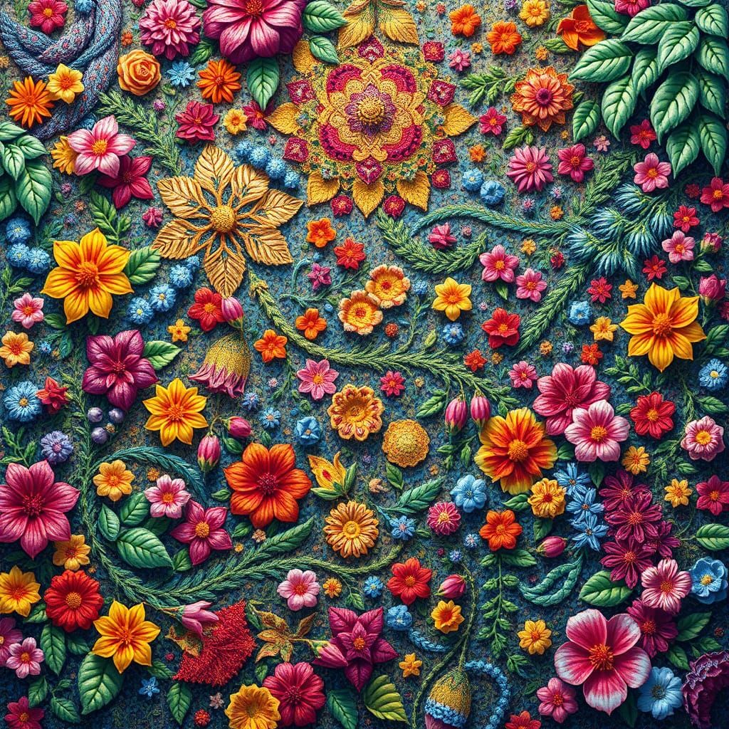 Floral Tapestry: A Colorful Celebration of Life