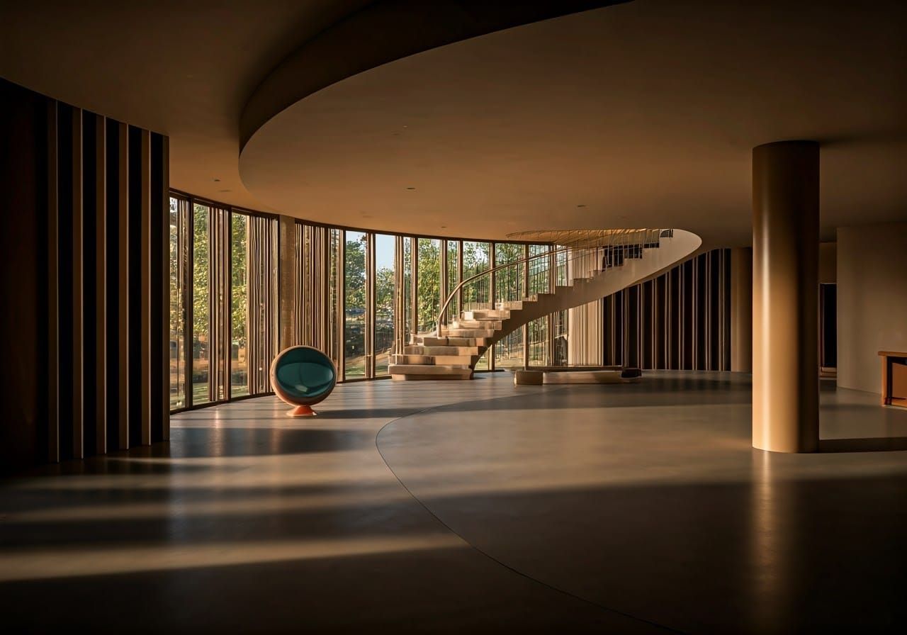 Space Age Luxury Home Interior in Joe Colombo Style