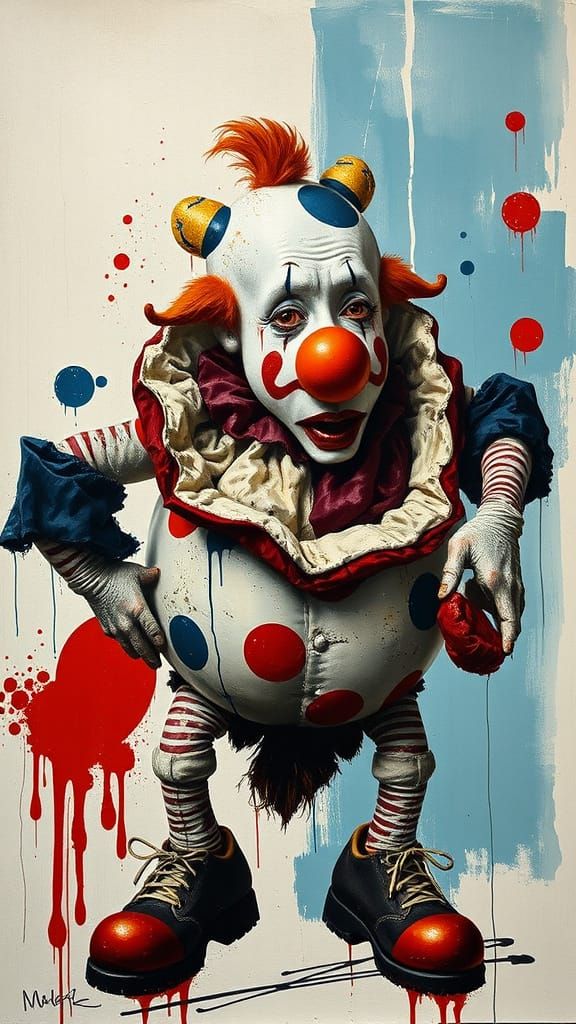 Surrealist Clown in Tattered Suit, Beef Bottom Round, Pop Ar...