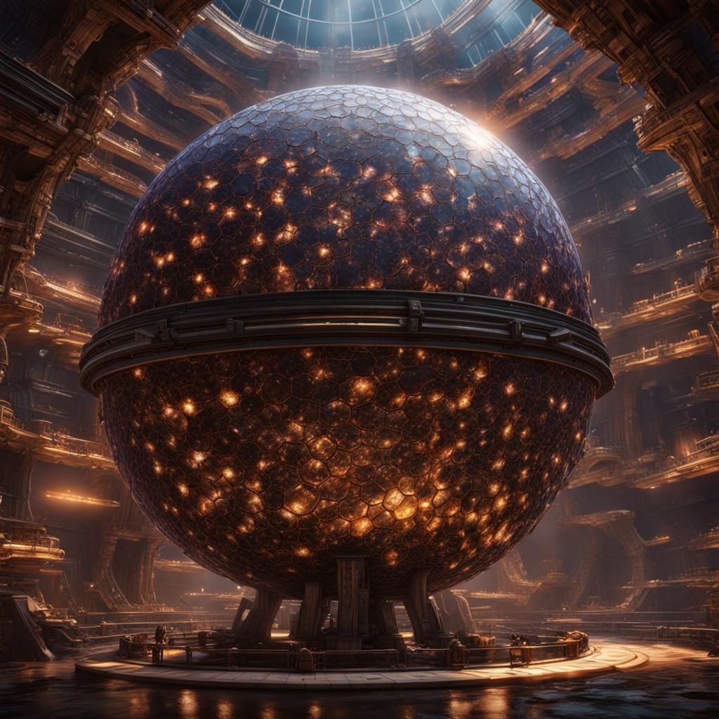 Detailed 3D Dyson Sphere Concept Art