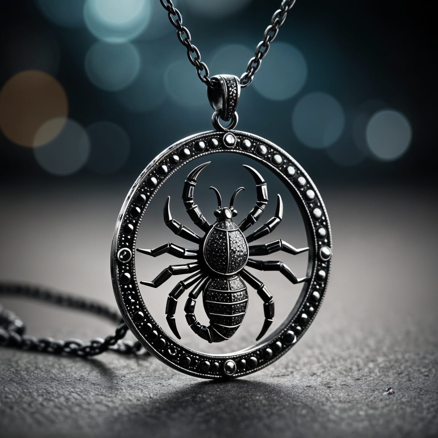Ultra-Detailed Scorpio Zodiac Pendant in Photorealistic Styl...