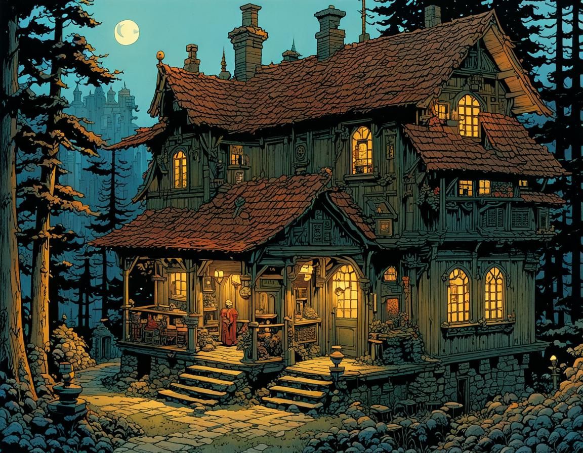Intricate Cozy Home Illustration