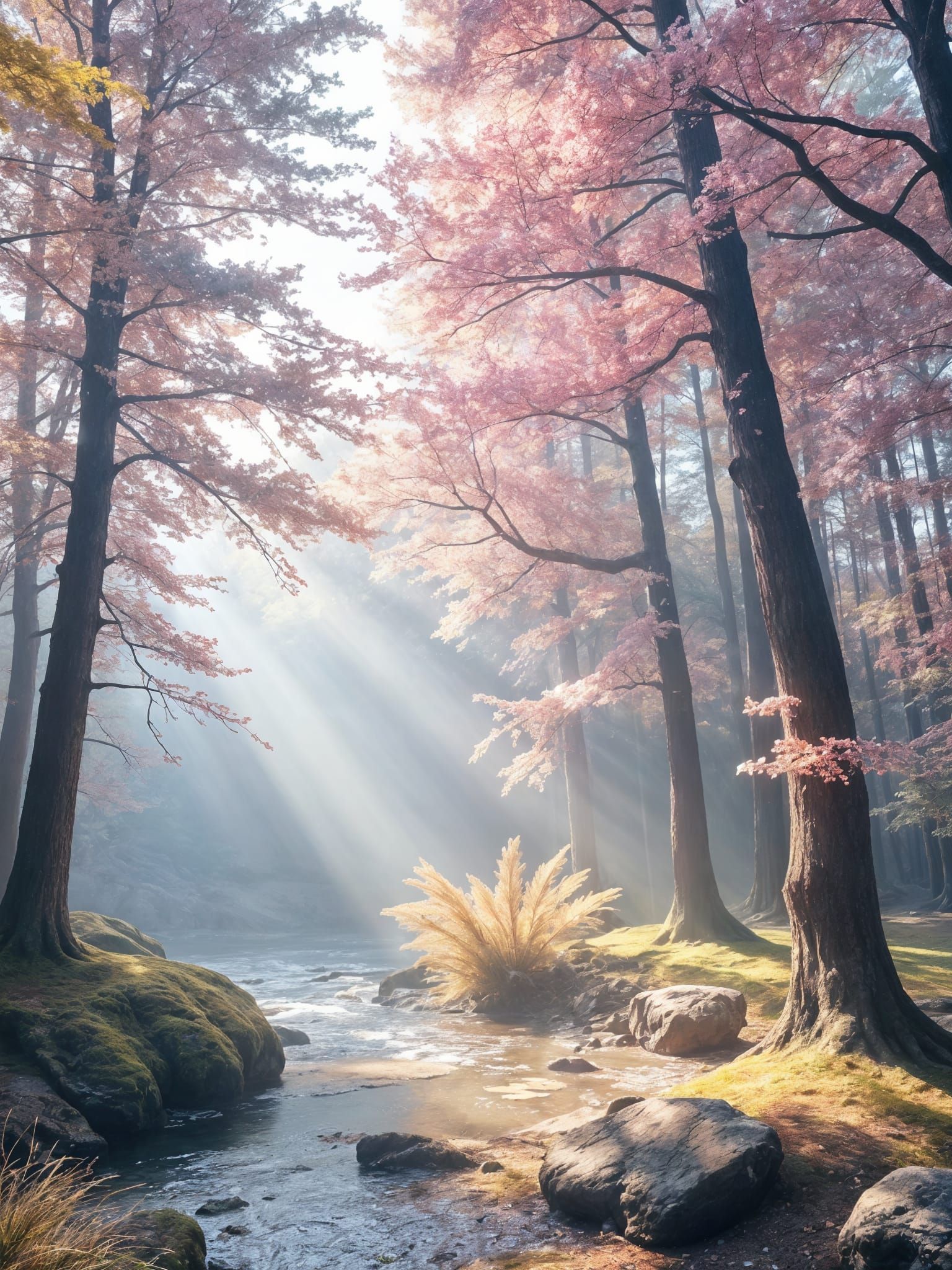 Enchanted Feywild Forest in Vibrant Pastel Hues