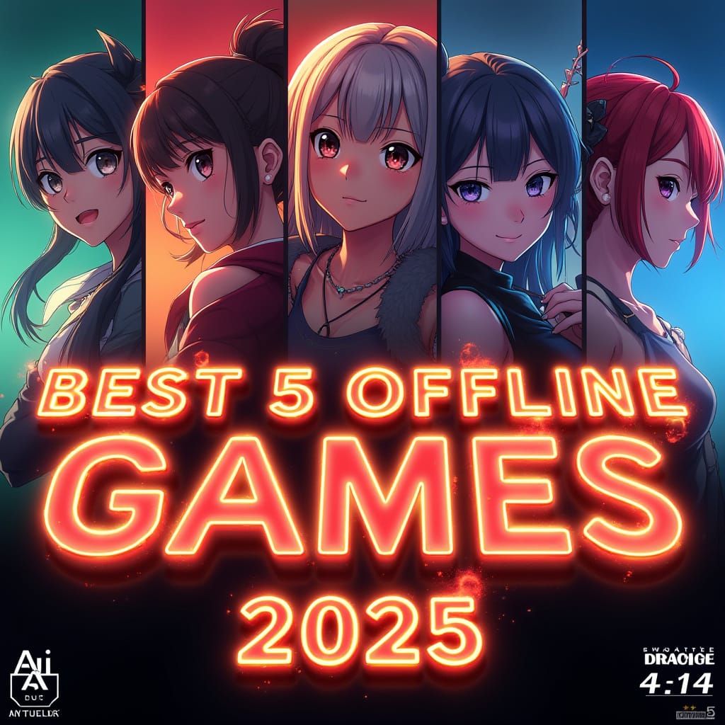 Anime Gaming Promotional Banner for Best 5 Offline Games of ...