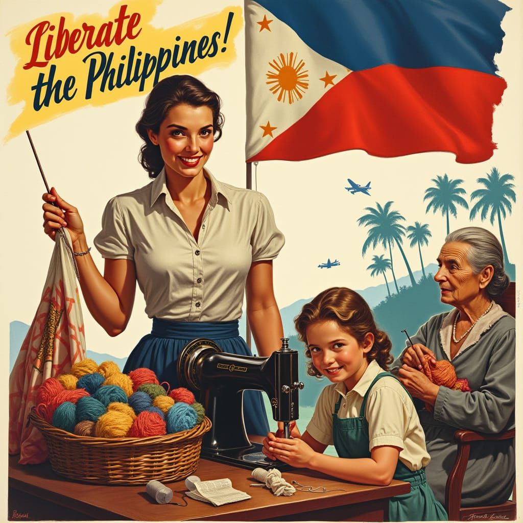 Patriotic American Housewife Embodies Spirit of Sacrifice an...