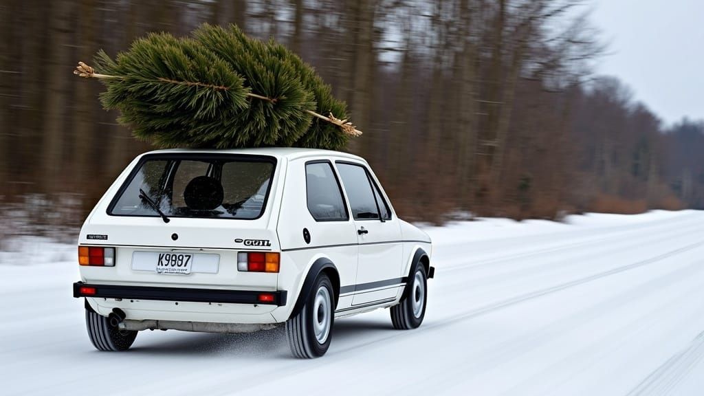 Winter Wonderland: 1976 VW Golf GTI Speeds Through Snowy Cou...