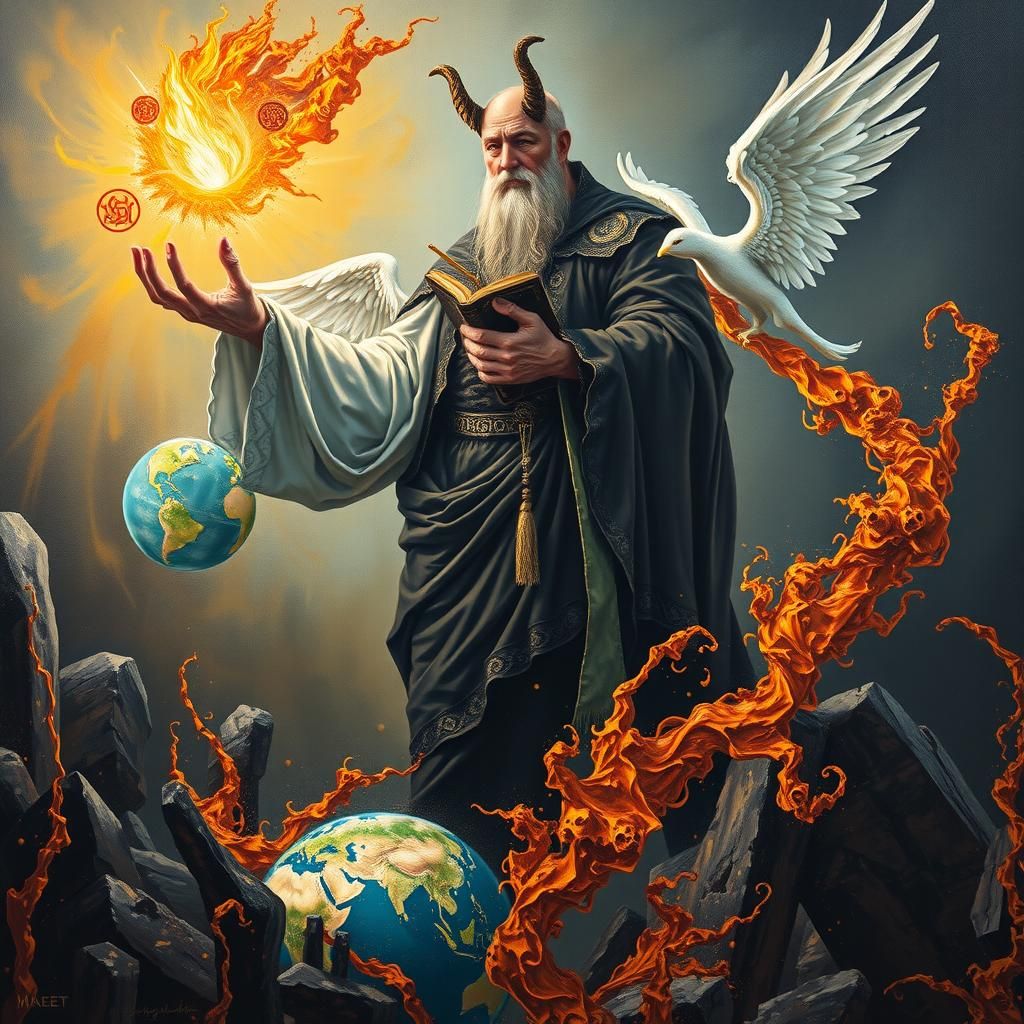 Father God Sends Angel to Dystopian Earth