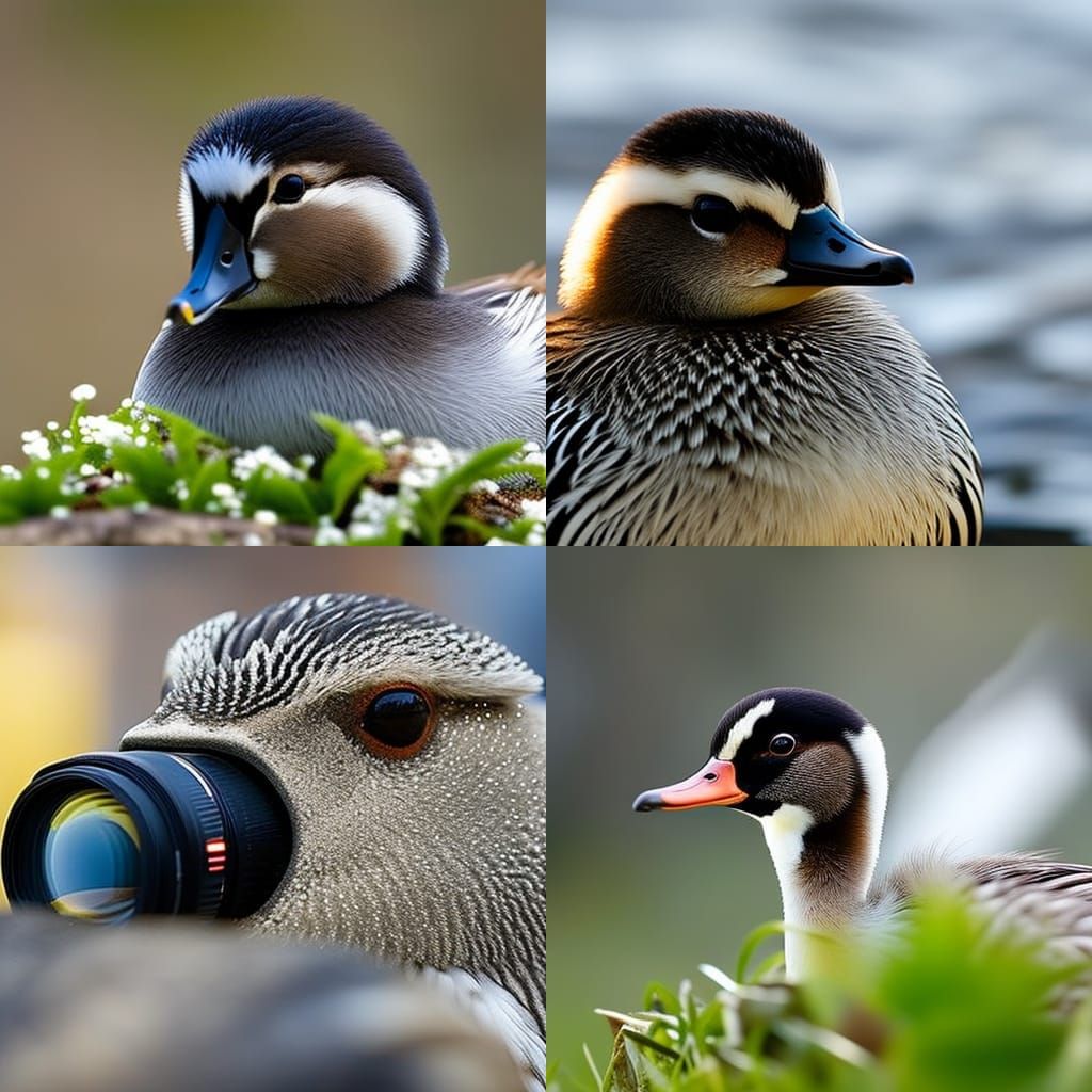 Duckling Portrait in Professional Photography Style