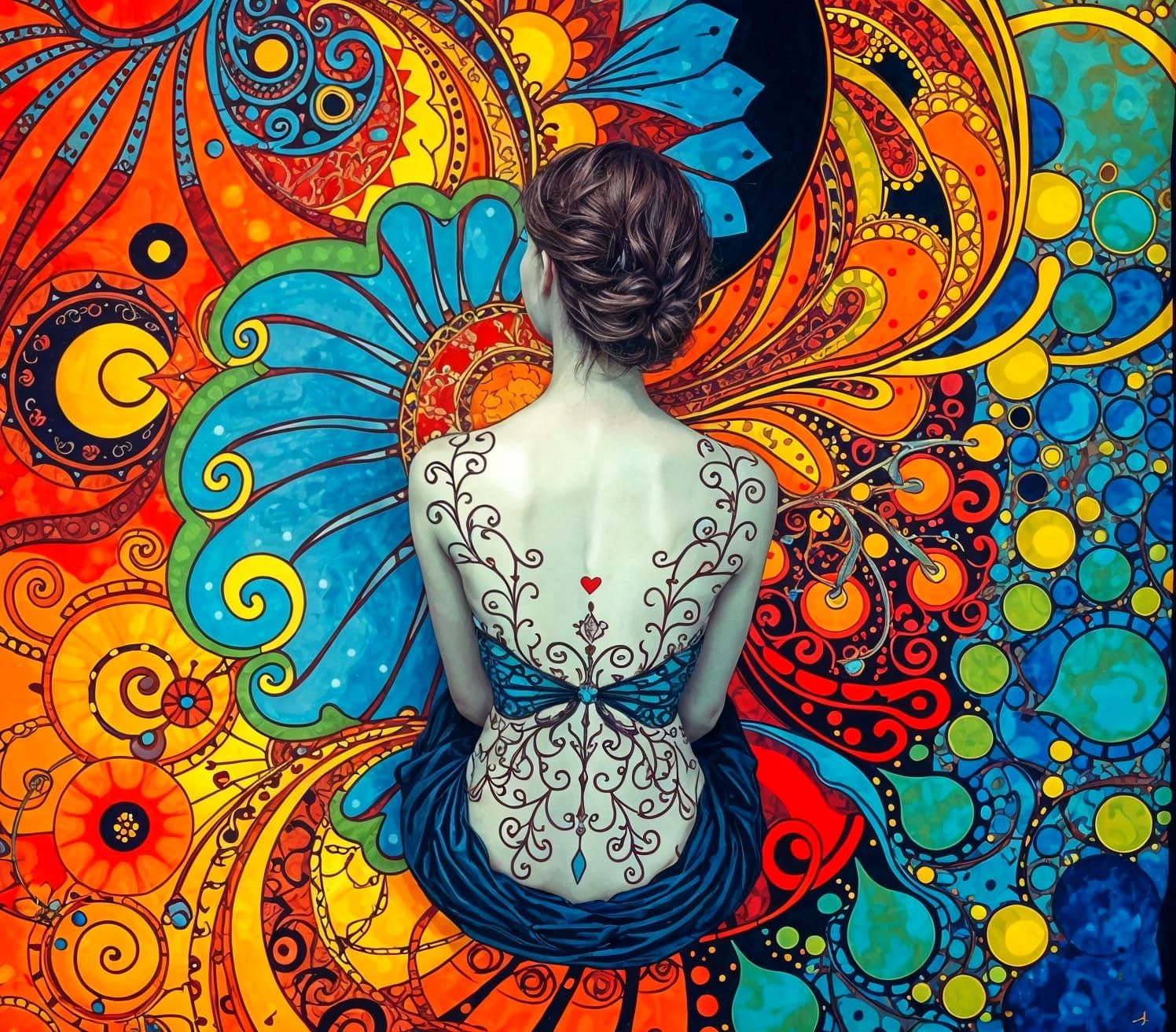 Ethereal Woman Contemplates Love Across the Universe