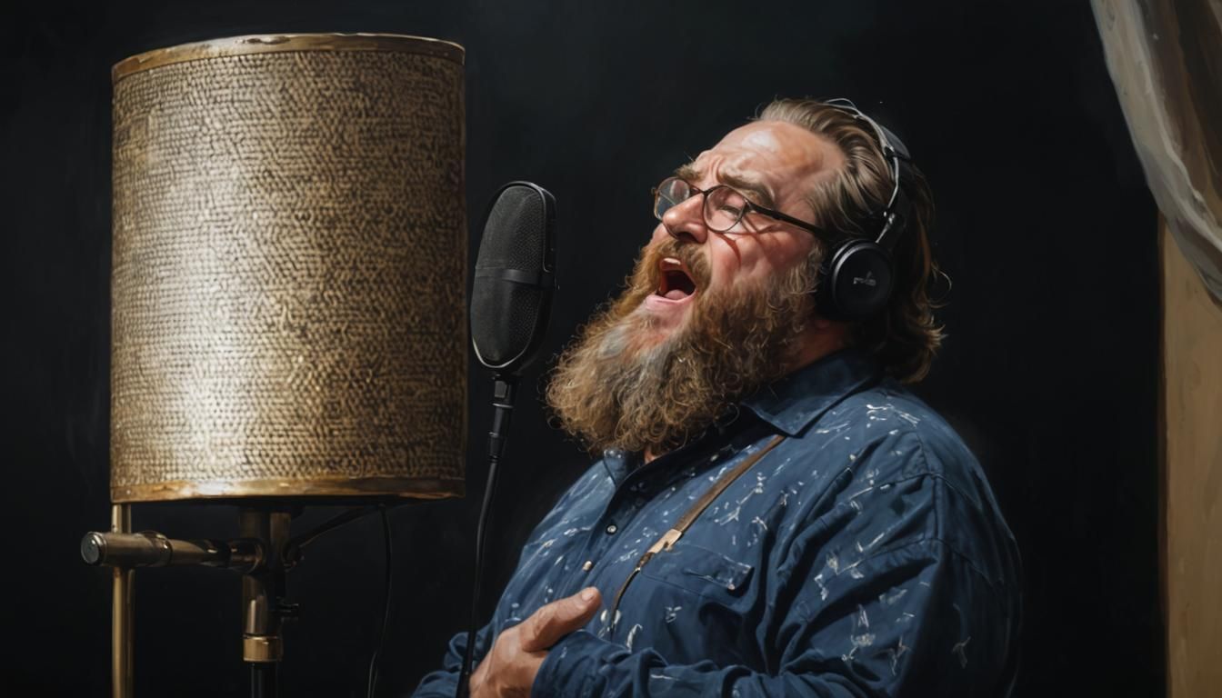 Divine Southern Singer: Hyperdetailed Oil Painting