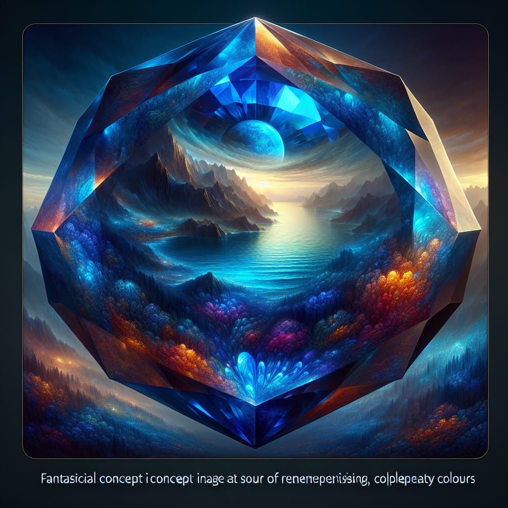 Sapphire Sea: A Fantastical Digital Matte Painting