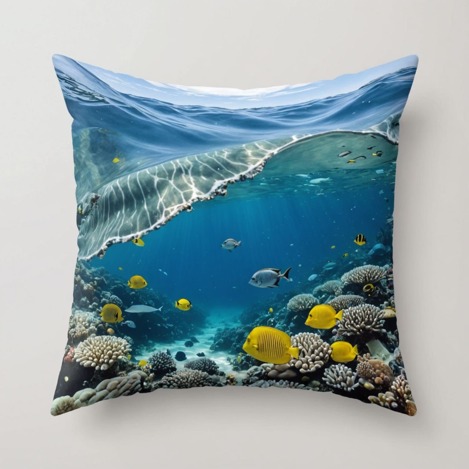 Ocean Waves Pillow: A Serene Coastal Design