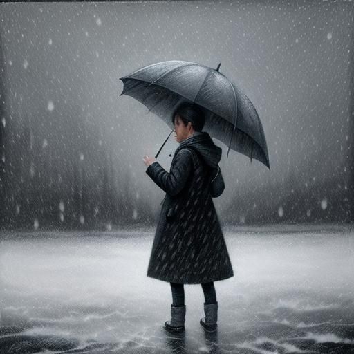 Dynamic Weather Mix in Charcoal Drawing