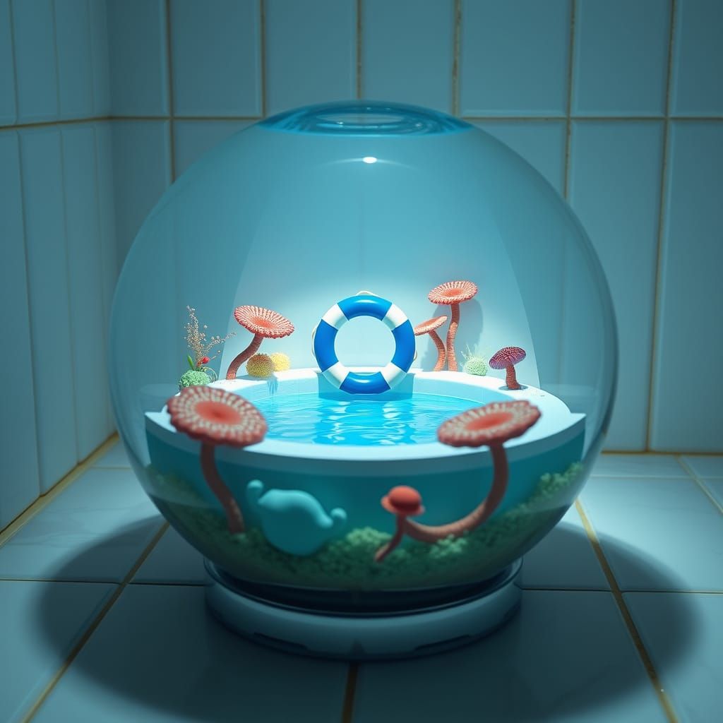 Liminal Pool Diorama with Fungi Rave