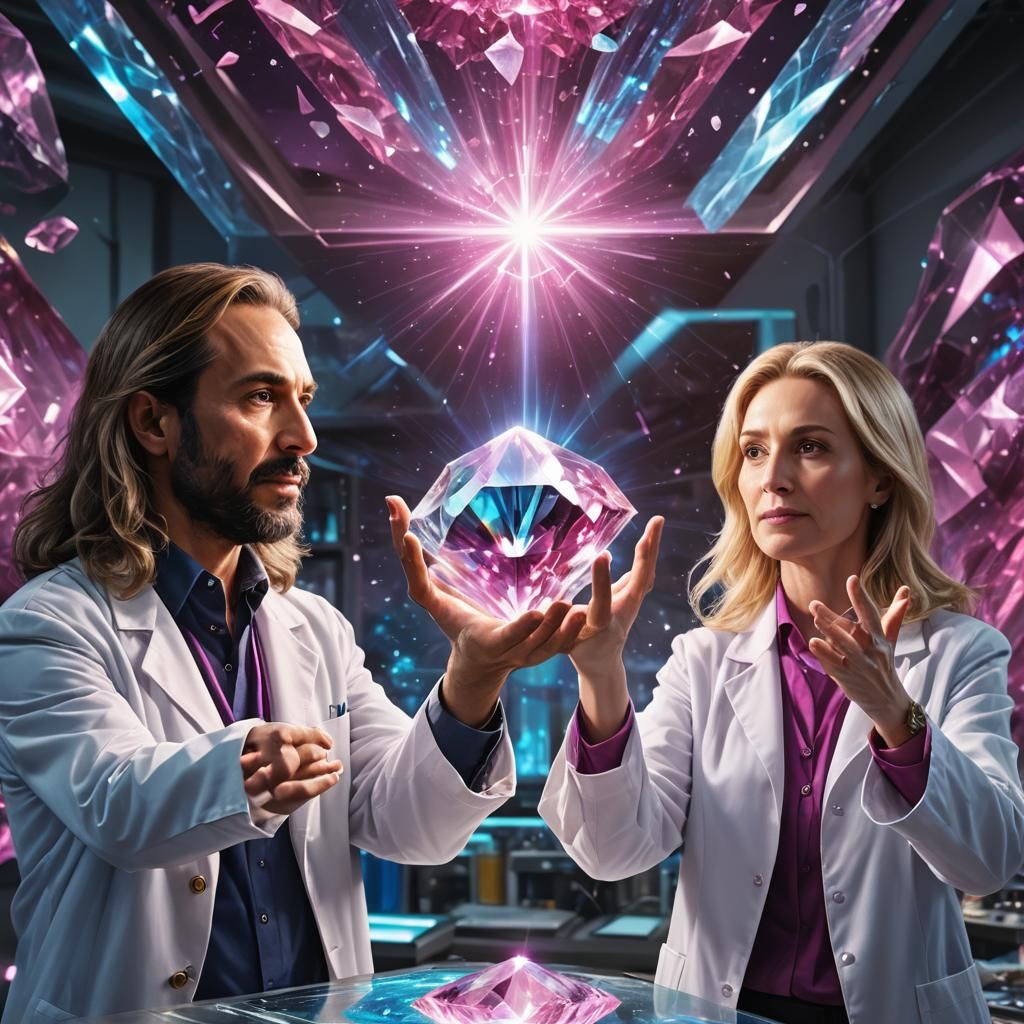 Diamond Crystal Concept Art in Hyperrealistic Style