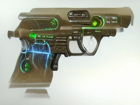 Futuristic Laser Pistol Design