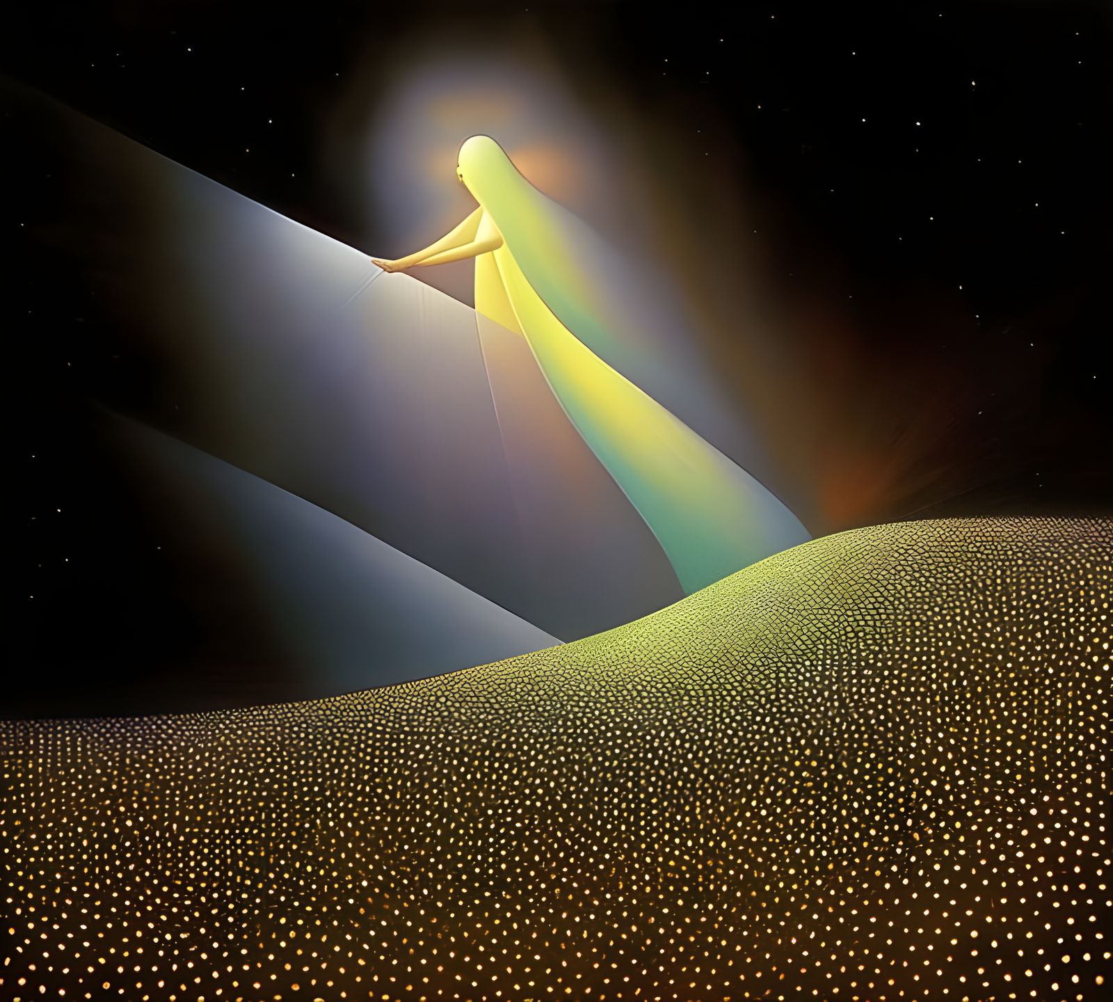 Dreamlike Abstract Art with Radiant Light