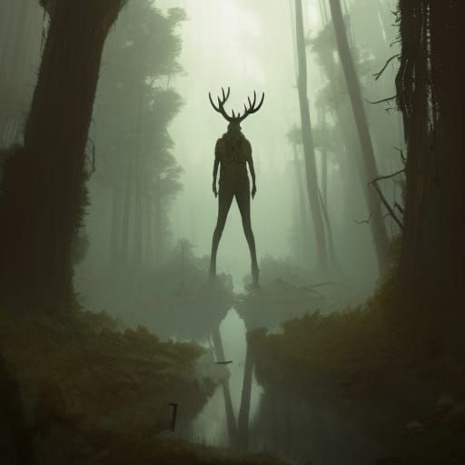 Forest Guardian with Deer Skull in Unreal Engine