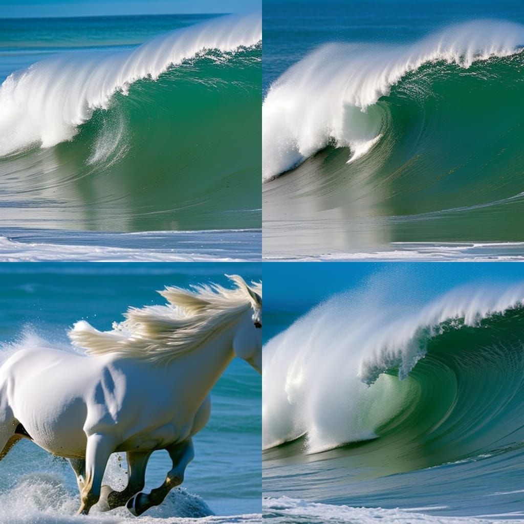 Wave with white foam. The foam has the form of wild horses
Weight:1 Save