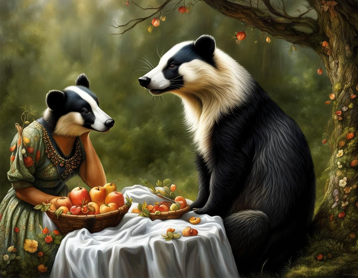 Surreal Restaurant Scene with Exotic Aliens