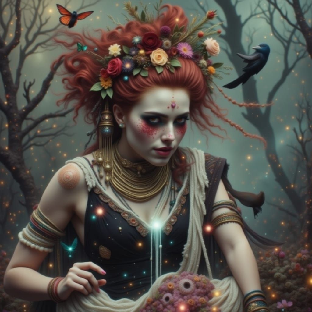 Red-Haired Lilith as Gypsy Fortune Teller