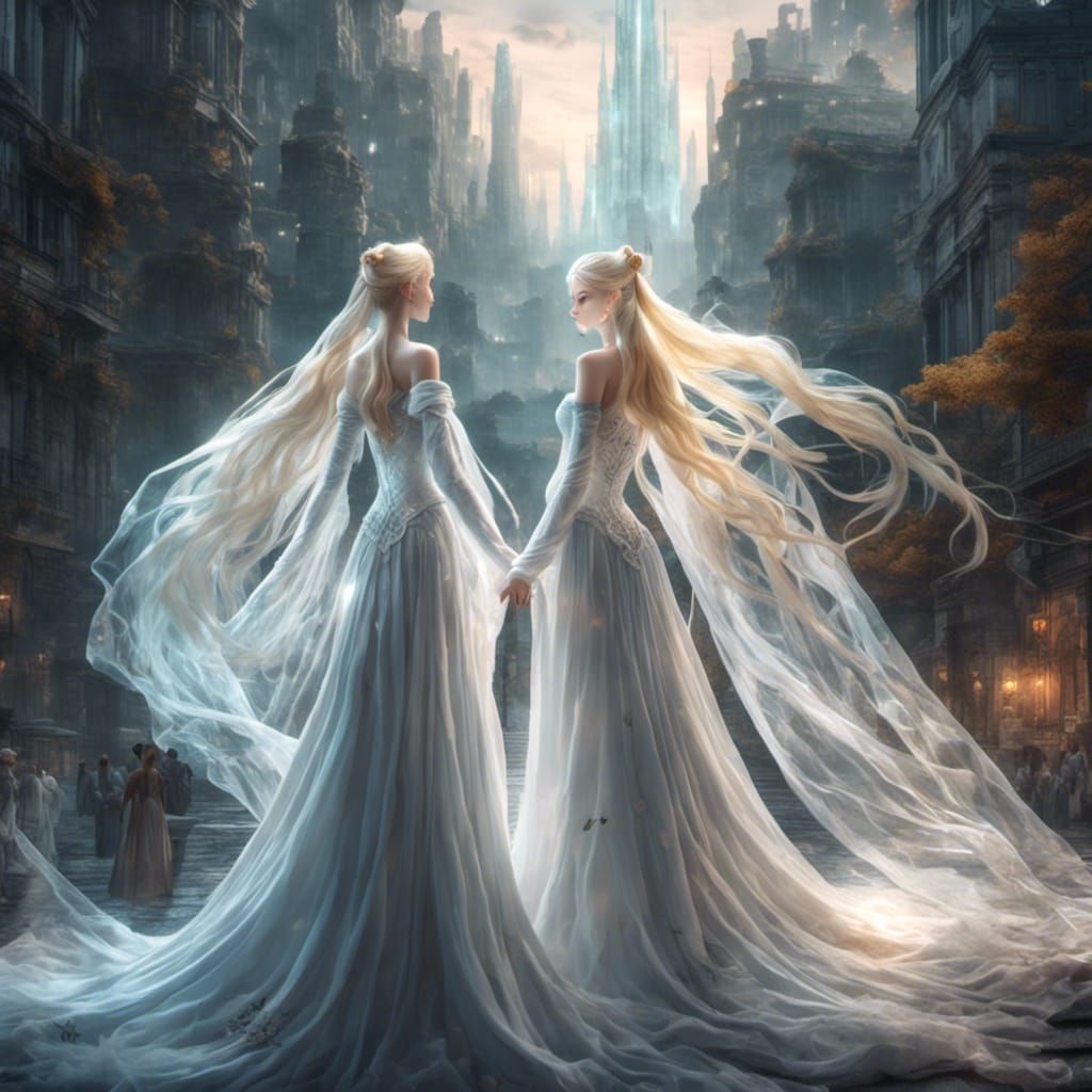 <lora:Ghostly:1.0> (triumvirate) Princess Serenity, Sailor M...