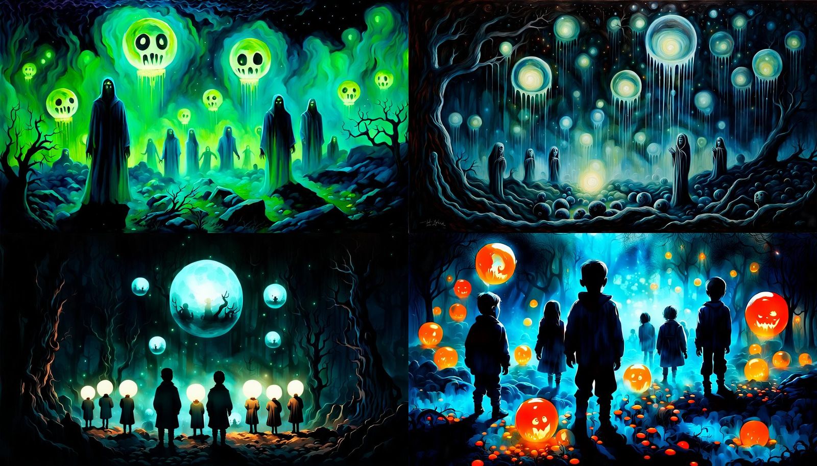 Ethereal Orbs: Reflections of Lost Souls in Acrylic