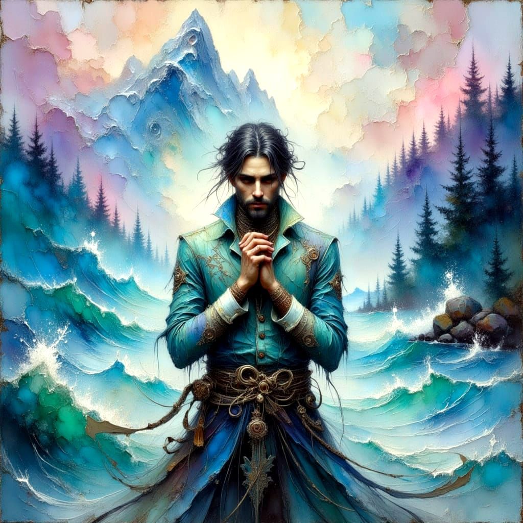 Love's Devotion in Vibrant Oil Painting