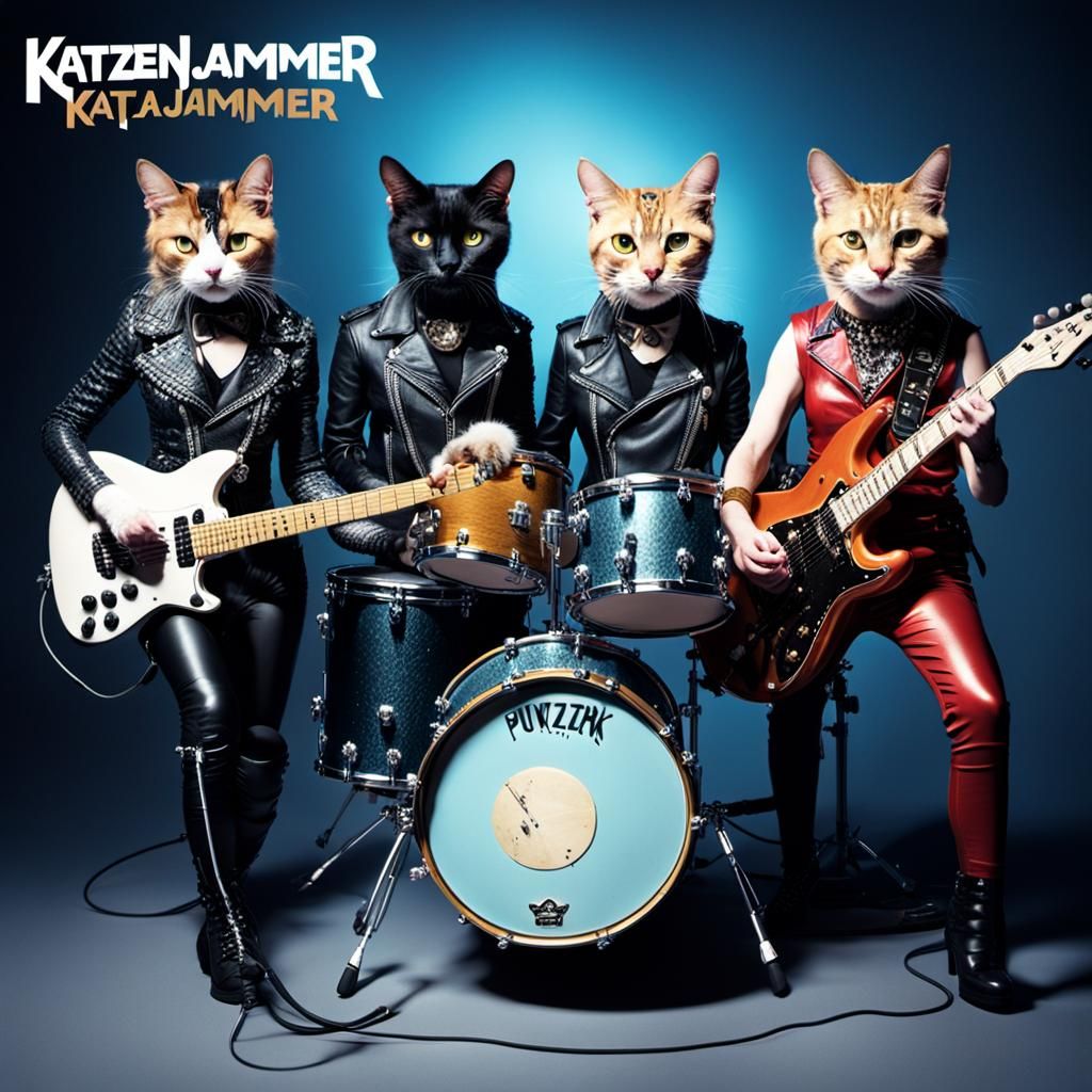 Album cover: 'Katzenjammer' featuring the Punkrock Cat's