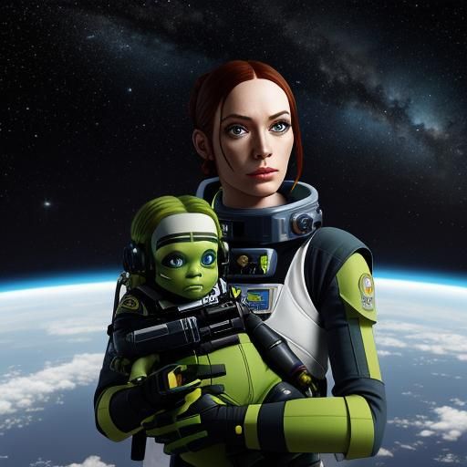 General Hera Syndulla & Hybrid Child on Space Mission