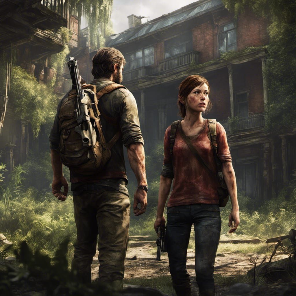 Joel and Ellie: The Last of Us Matte Painting