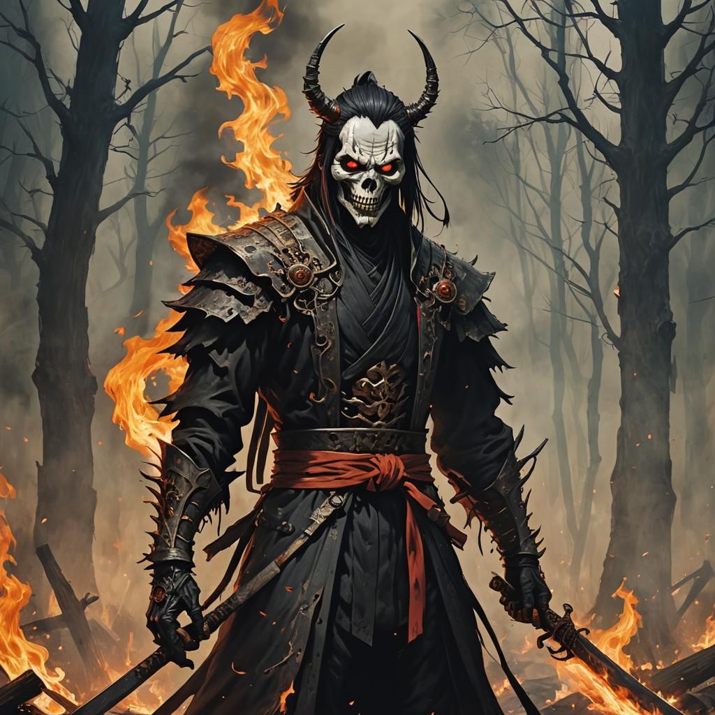 Sinister Fire Shinigami Digital Art