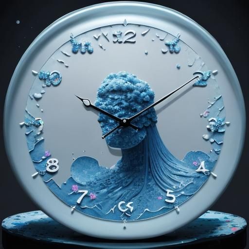 Surreal Melting Flower Installation in Oil Paint