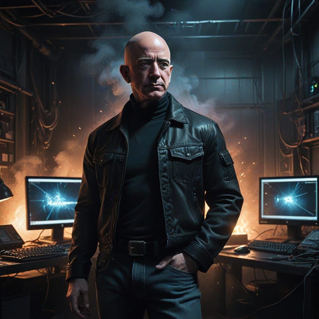 Mullet Mogul in a Dark, Gritty Lair