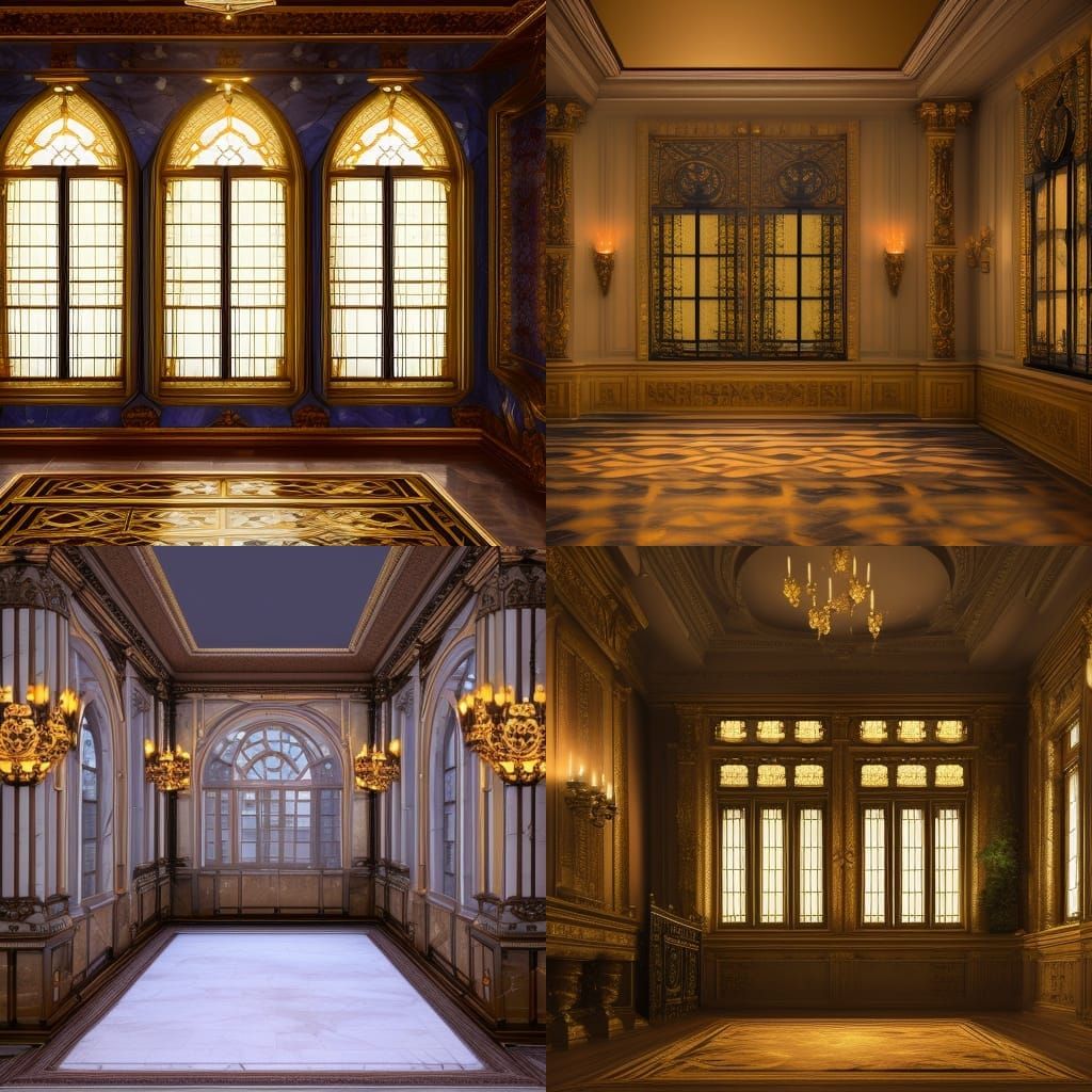 Victorian Luxury Hall in Detailed Matte Painting