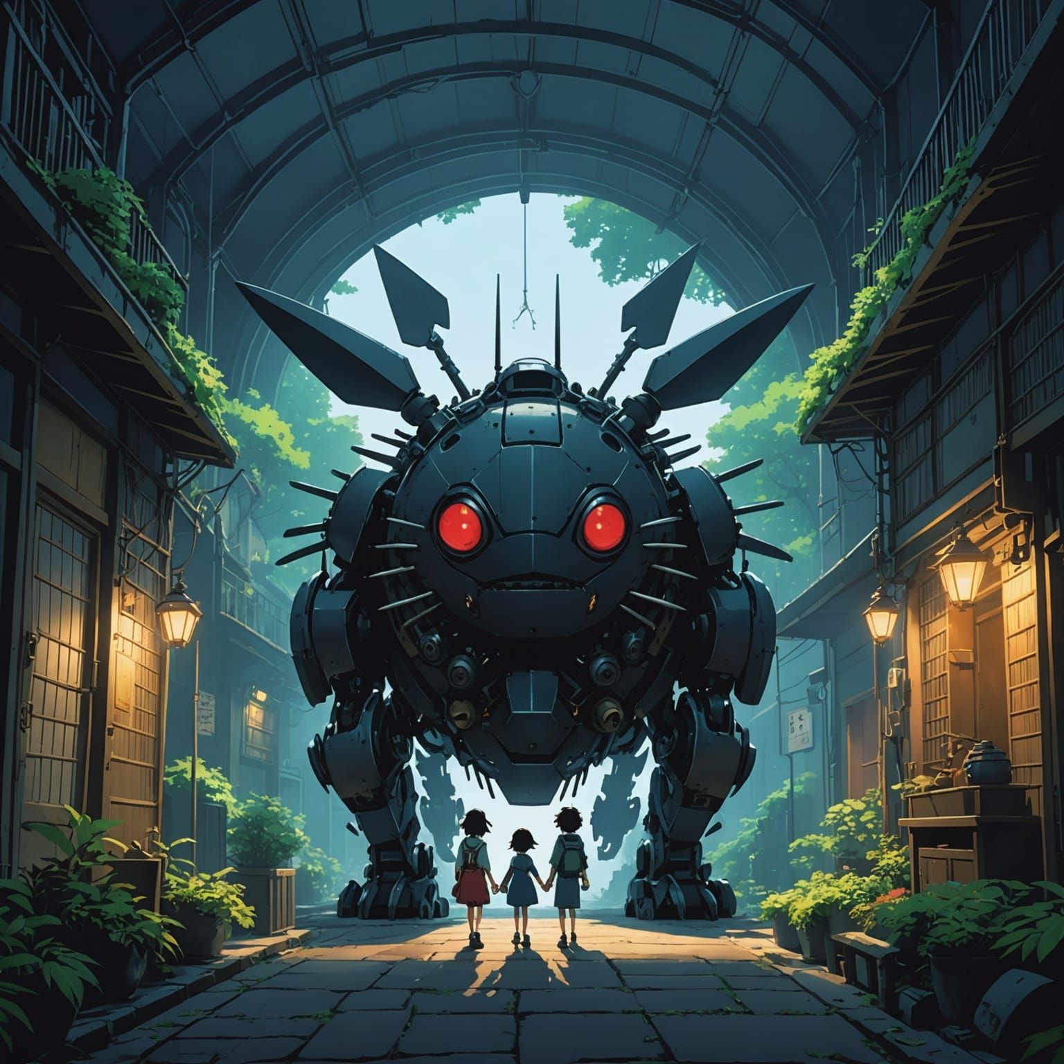 Metal Heartless in Studio Ghibli Anime Style