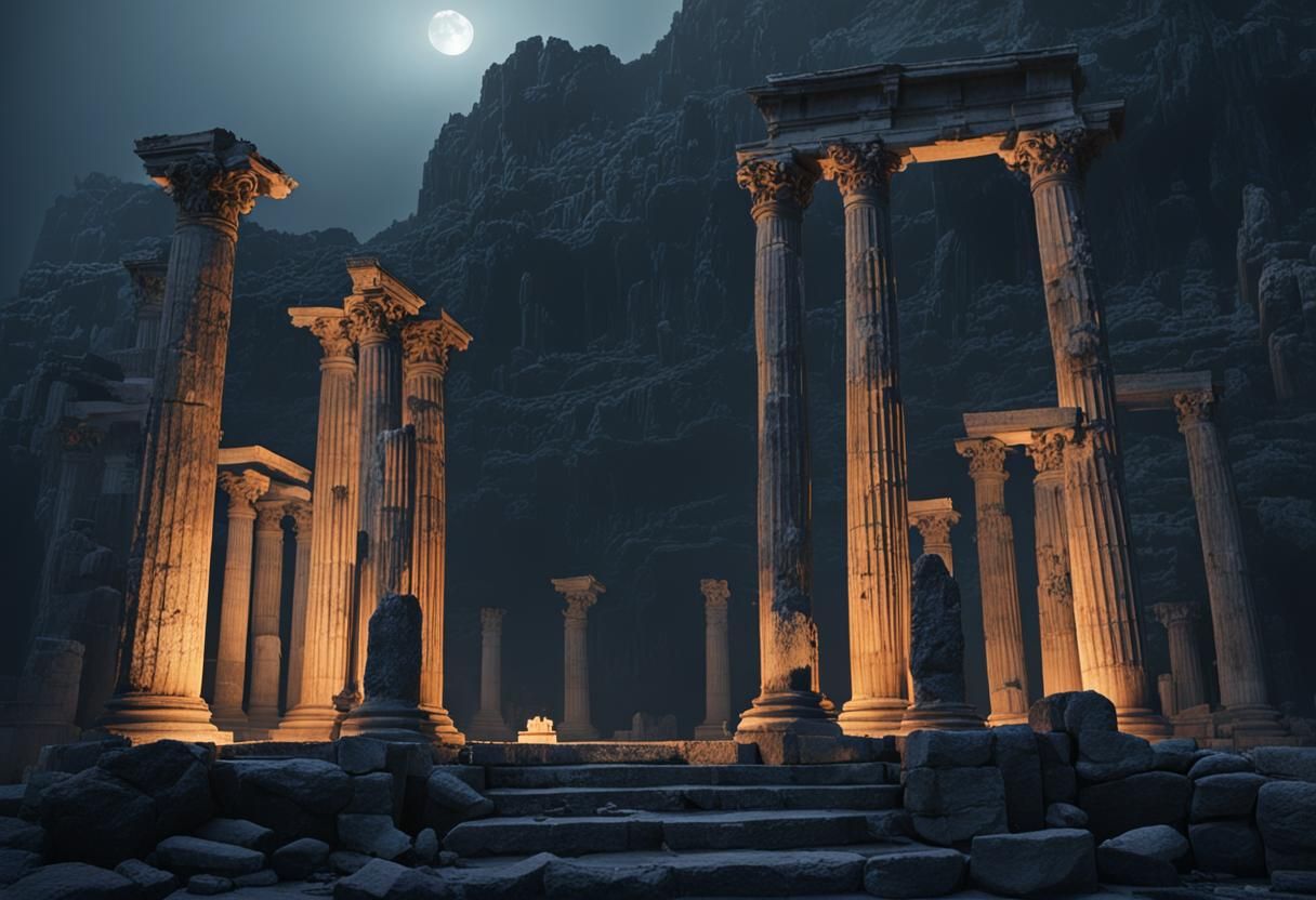 Isle of the Dead with Gothic Columns