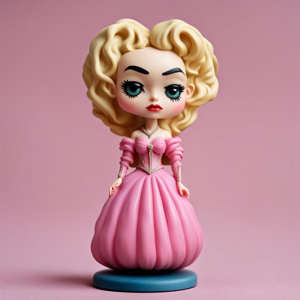 Madonna Collectible Figurine with Oversized Head