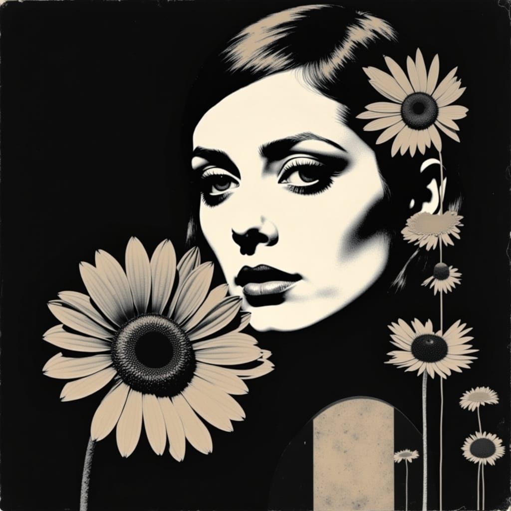 Bohemian Woman in Psychedelic Bloom