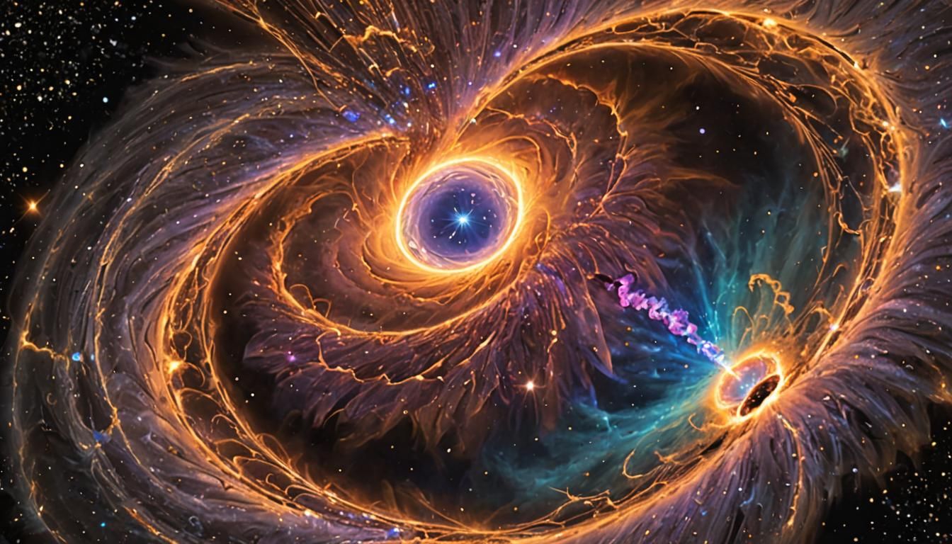 Cosmic Black Hole Portal with Iridescent Solar Plasma