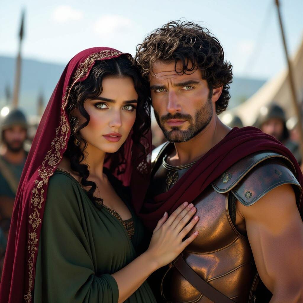Penelope Shields Odysseus in Achaean Camp, Cinematic Still