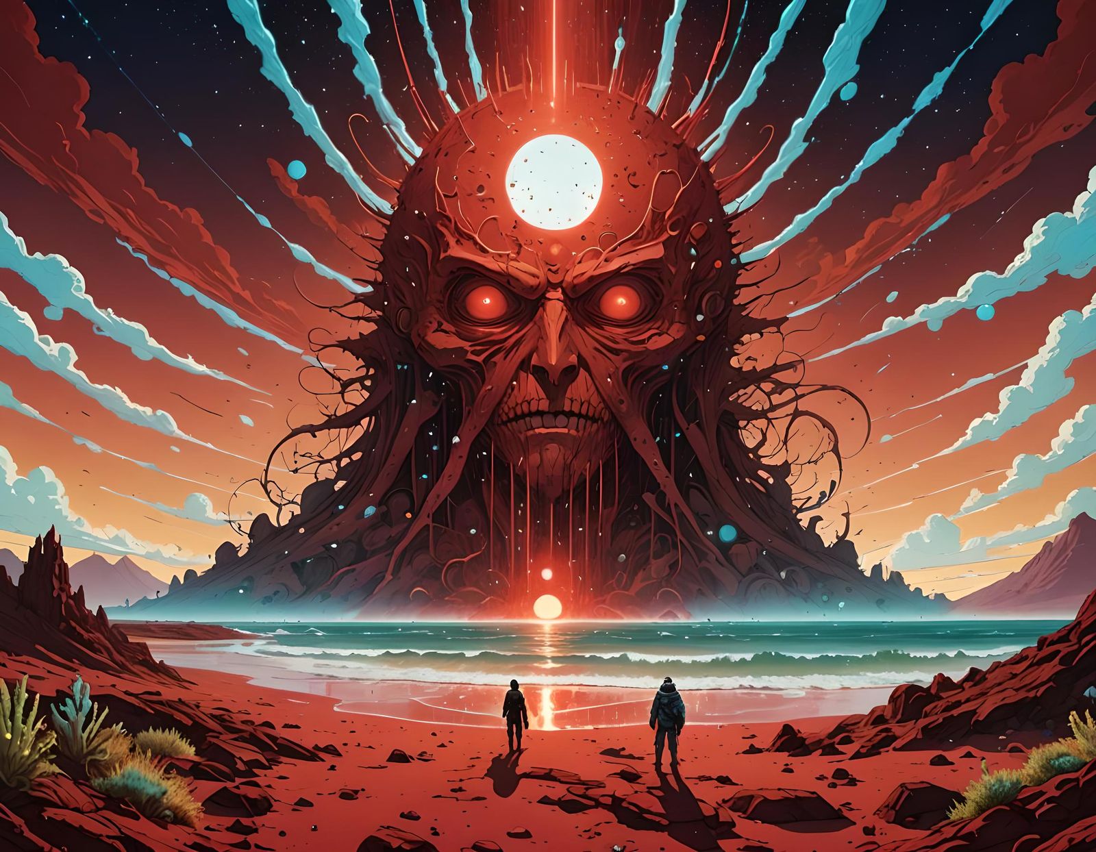 Bioluminescent Ecosystem with Celestial Spirit Guide: Anime ...